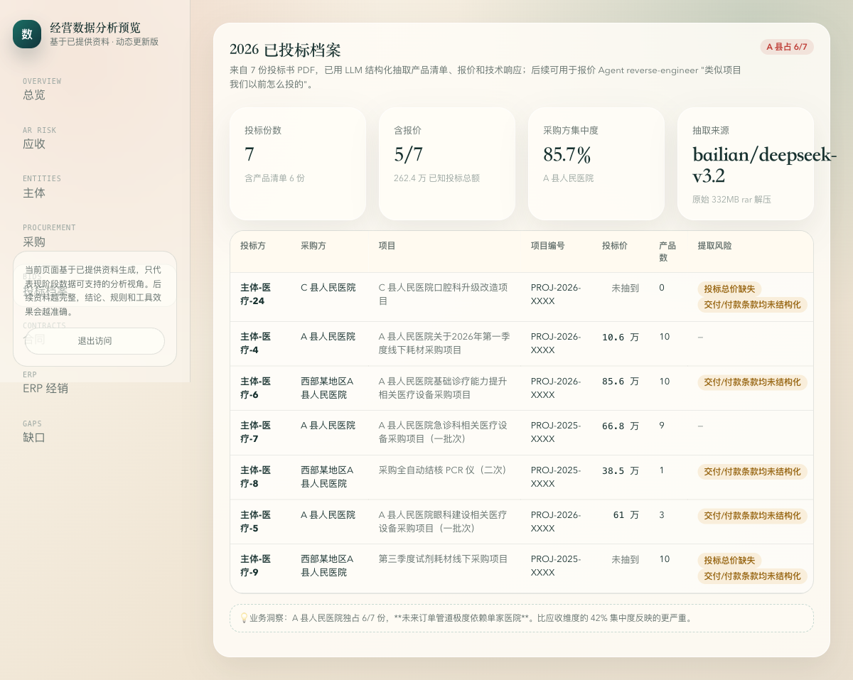 投标书结构化 · AI 文档解析